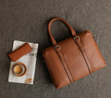 DUAL ZIP LAPTOP BAG LEATHER 15 INCH