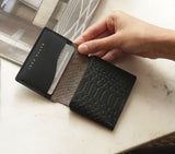 QUINN FOLD CROC WALLET