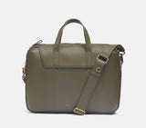 Hudson Laptop Bag Back View Showing Luggage Strap Attachment for Travel Convenience