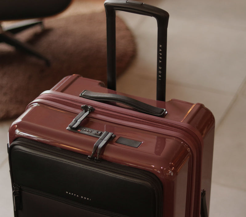 branded suitcase