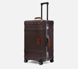 Wingman Trunk Check - in Bag | Luggage Bag & Suitcase with Telescopic Handle and Spinner Wheels in Cacao Brown.