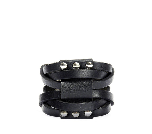 mens leather wristband