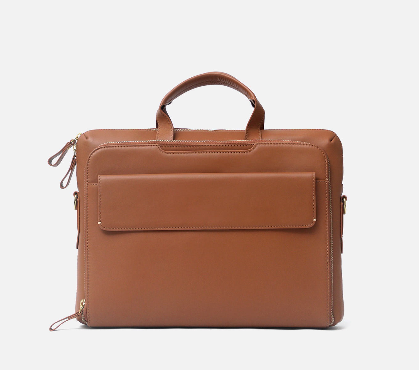 NAPPA DORI ベージュ ノートPCケース 皮革 CAMBRIDGE-LAPTOP-BAG-TAN-front