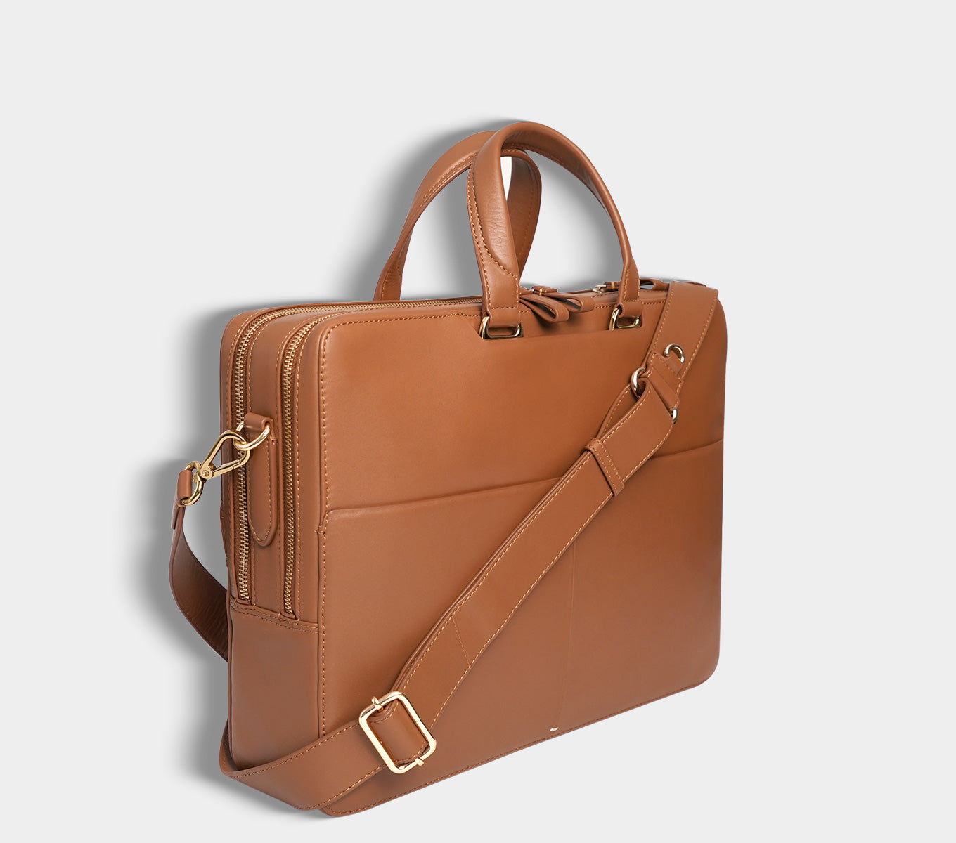 Camden Twin Workcase – Leather Laptop Bag by Nappa Dori