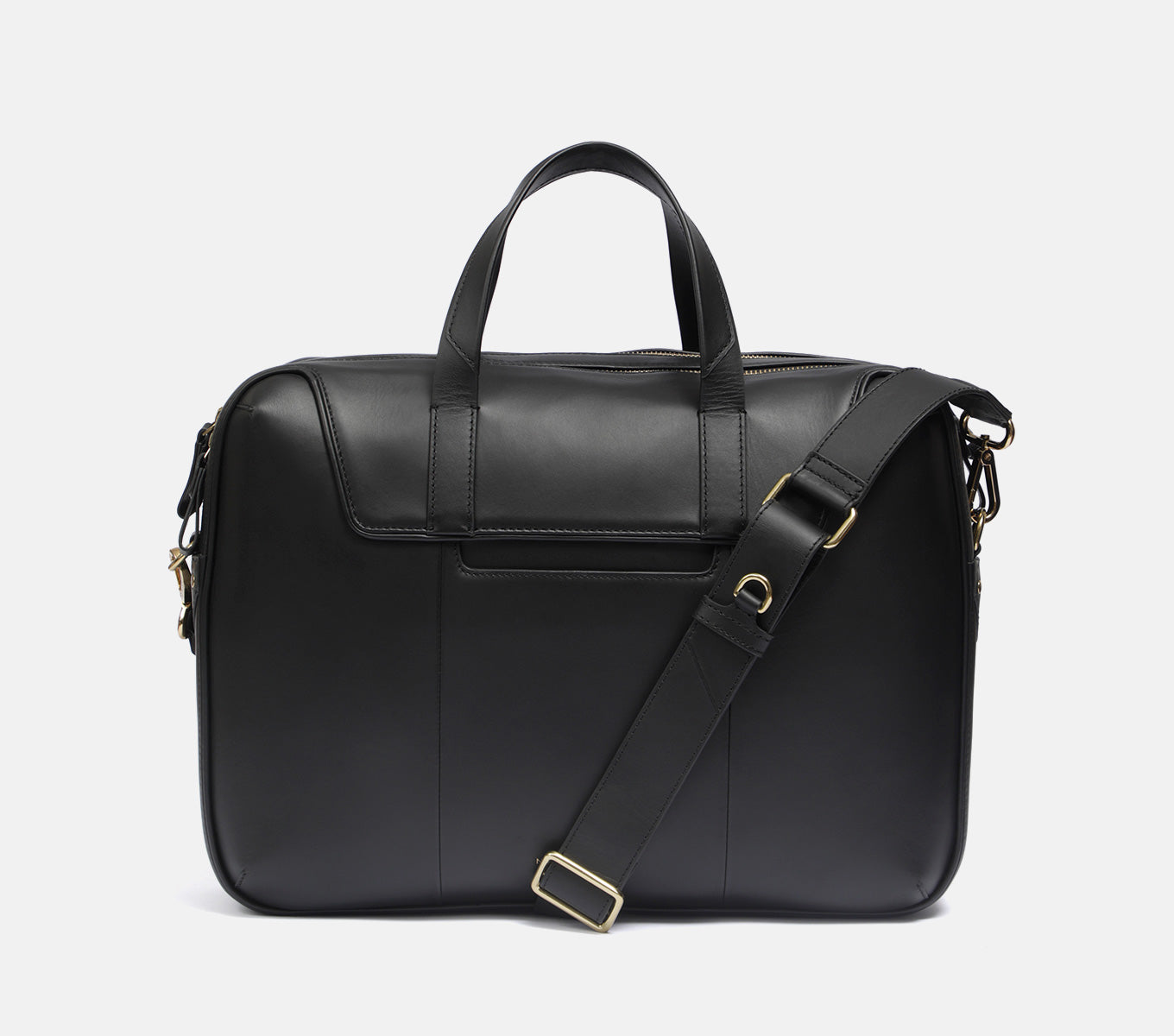 Hudson Leather Laptop Bag | Dual Zip Briefcase - Nappa Dori