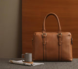 DUAL ZIP LAPTOP BAG LEATHER 15 INCH