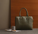 DUAL ZIP LAPTOP BAG LEATHER 15 INCH