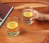 TEXTURED WATER GLASS - SET OF 2