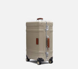 wingman desert sand 28 inch check-in suitcase hardshell spinner with aluminum frame TSA lock for business travel professionals