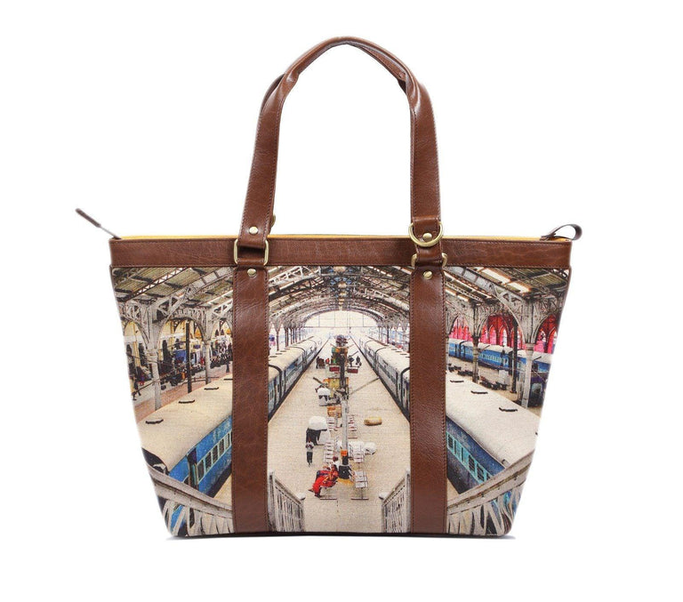 Louis Vuitton Printed Canvas Travel Tote Shopping Shoulder Bag