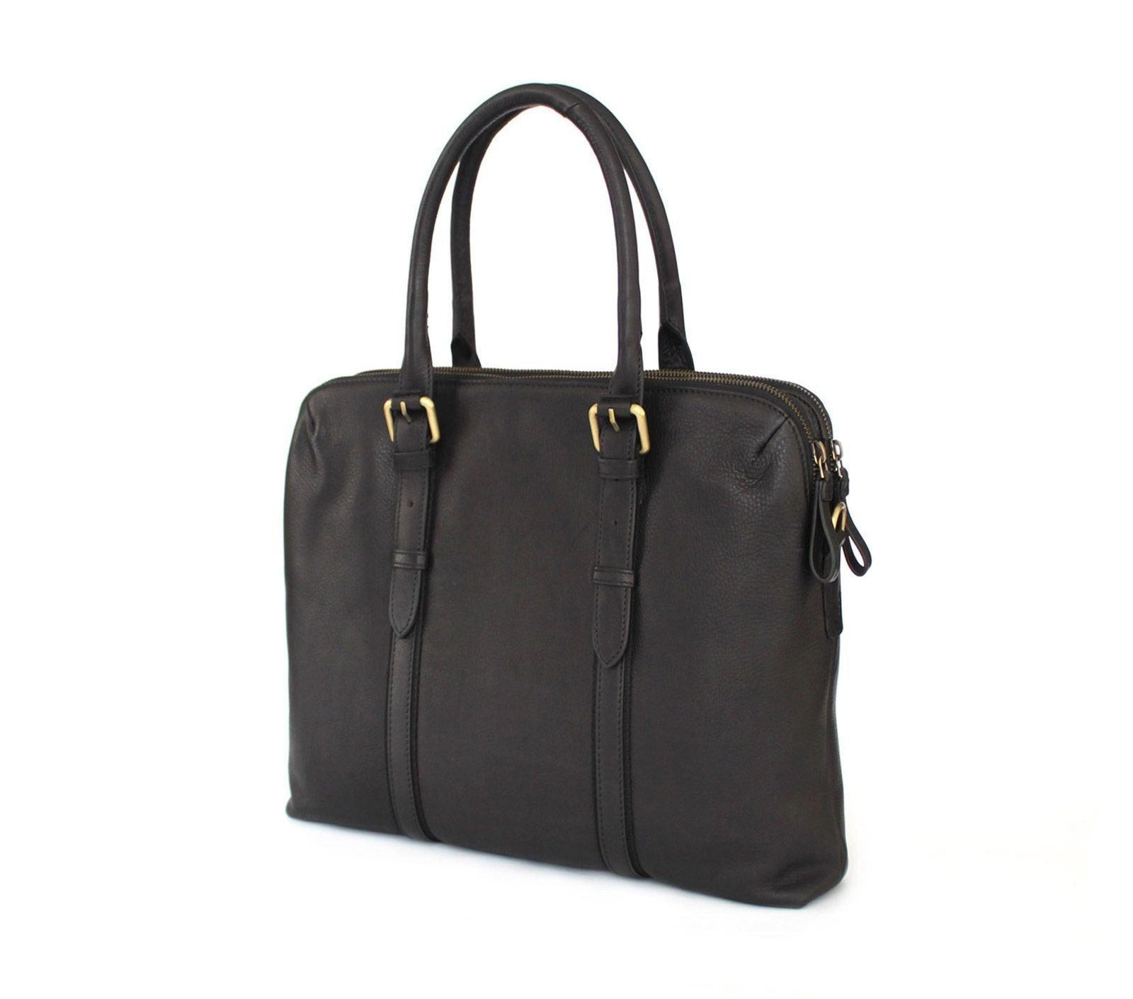 Dual Zip Laptop Bag Leather – Nappa Dori